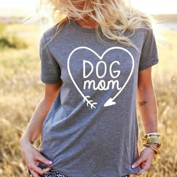 

womens designer tshirt women clothing dog mom for dear print lovers shirts short mouwen lady shirts women teas summer, White