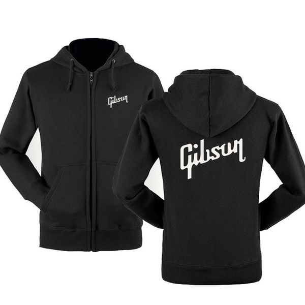

осень зима гитарной логотип zipper толстовки printed мужчины fleecel с капюшоном куртки толстовки на молнии толстовка x