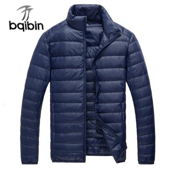 

winter jacket men ultralight duck down jacket casual jaqueta masculina korean down coat male outerwear size 5xl j628, Black