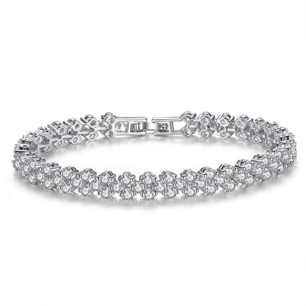 

vohe шарма кубические ювелирные изделия браслеты белого циркон четыре цвета листьев для женщин elegance wedding party gift, Black