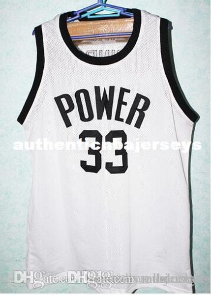 

factory outlet #33 lew alcindor power high school jersey kareem abdul jabbar basketball jerseys embroidery customized any name and number, Black;blue