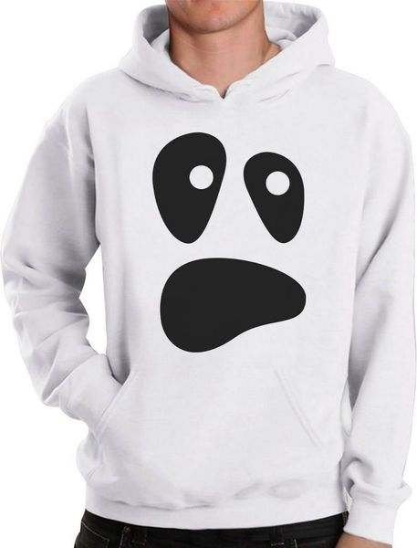 

mens hoodies halloween ghost costume funny ghoul face hoodie spooky, Black