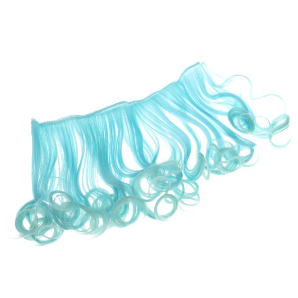 

pear flower curly hair wig wavy hairpiece for doll accs