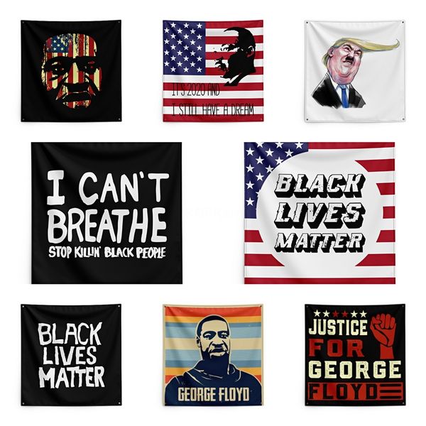 

george floyd printing tapestry black lives matter household wall banner black lives matter flag 150*150cm #qa21092