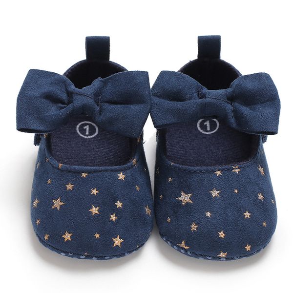 

toddler infant baby girl soft sole bow stars shoes single shoes