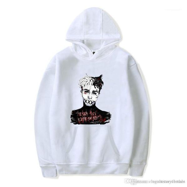 

мужчины женщины r. i. p рэпер толстовки поклонники американский горячий флис толстовки xxxtentacion, Black