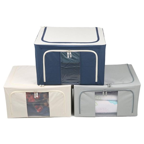 

storage box with window oxford cloth waterproof storage bag large size foldable clothes quilt bag clothes organizer
