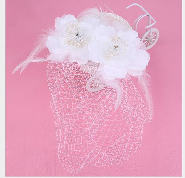 

bride veil, headdress, veil, screen, korean style, european and american wedding hairdress accessories, Slivery;golden