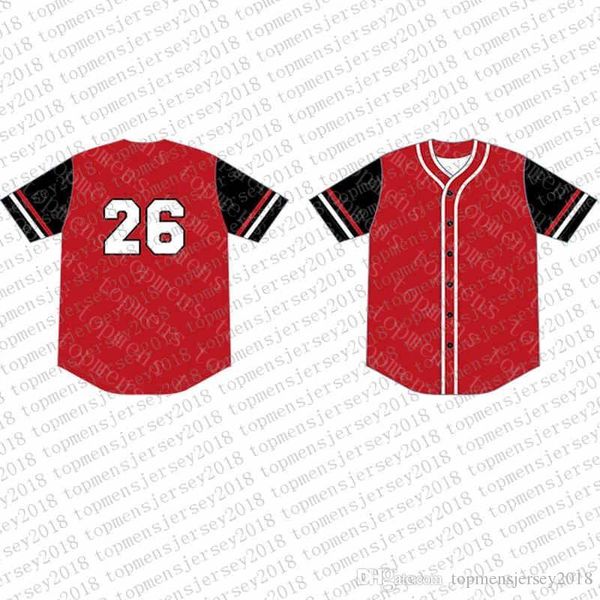 

Top Custom Baseball Jerseys Mens Embroidery Logos Jersey Free Shipping Cheap wholesale Any name any number Size M-XXL 40