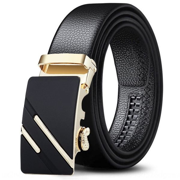 

automatic buckle youth scratch-resistant litchi automatic buckle men's youth men's belt scratch-resistant litchi belt, Black;brown