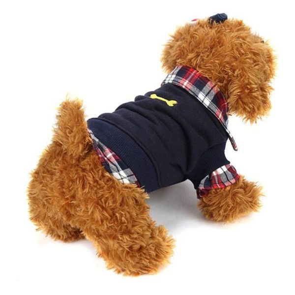 

dog shirts pet dog vest cat grid puppy warm button polo shirt pet clothes coat costume products clothes ship