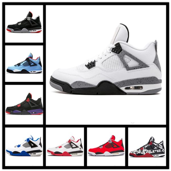 

2019 new bred jumpman 4 4s iv what the cactus jack laser wings mens basketball shoes denim blue eminem pale citron men sports sneakers