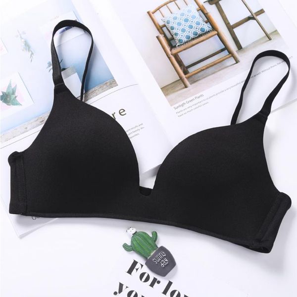 

новые прибытия женщины регулируемый спорт бюстгальтер бесшовная ультратонкие девушки lingerie нет steel push up собрать, Red;black