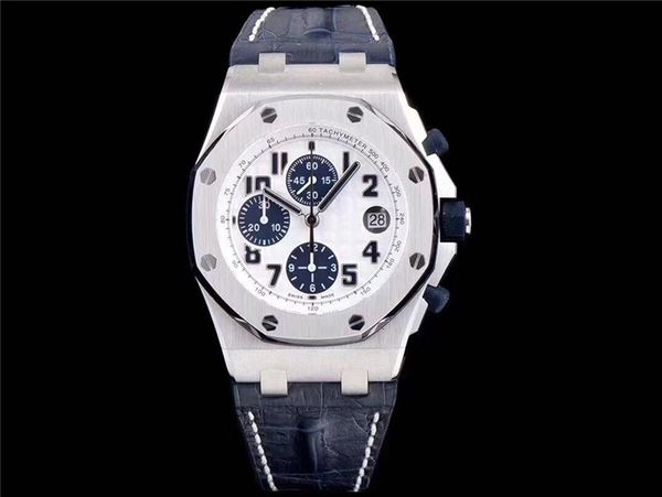

дф супер-01 26170 montre de luxe 42 * 16 мм asia7750 полный автоматический механизм часы 316l тонкой стальной корпус функции времени дизайне, Slivery;brown