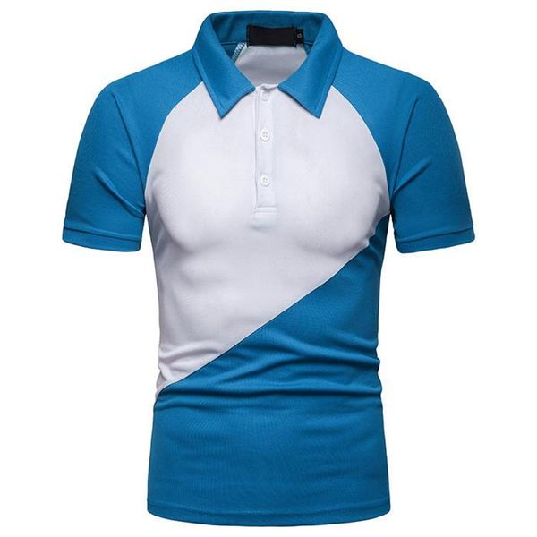 

мужские поло лето отворотом шеи с коротким рукавом мужские тройники повседневные подростки мужские топы лоскутное контрастный цвет, White;black