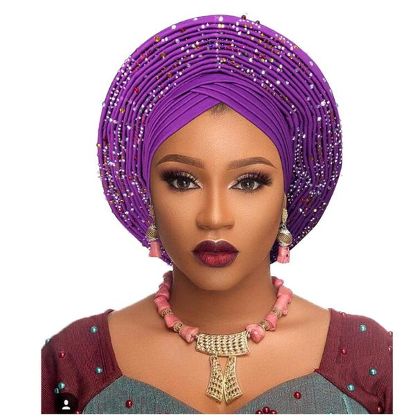 

traditional african head wraps african headtie for woman nigerian gele turban headband already made aso oke gele headtie