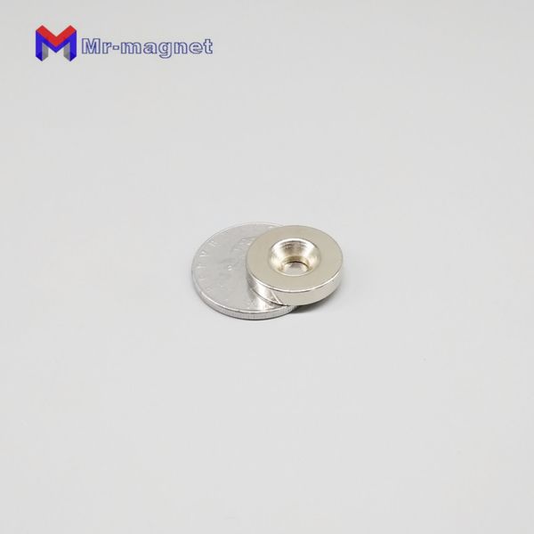 

200pcs round diameter 18mm4mm hole 5mm magnets rare earth ndfeb neodymium magnetic countersunk 1845mm strong magnet 18x4x5
