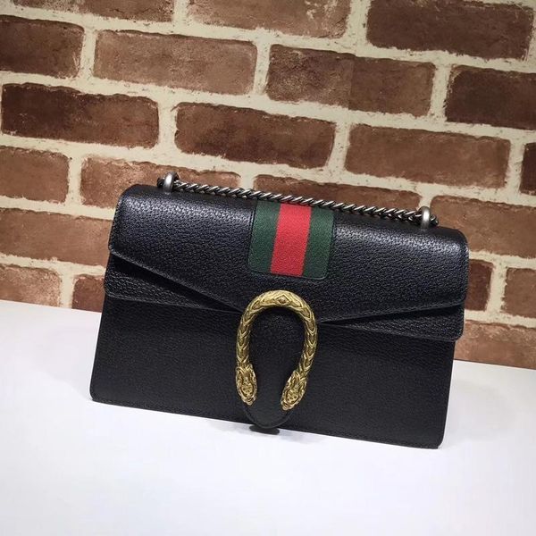 

design letter buckle embossing green stripe strap shoulder bag women genuine leather 400249 crossbody bag