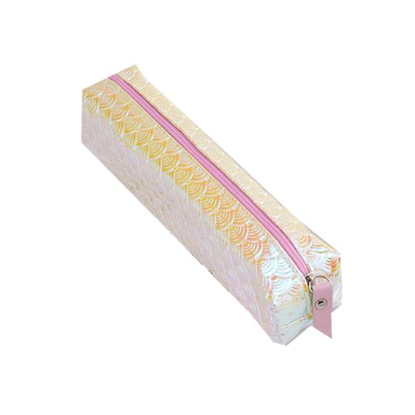 

pencil case school pencil case for girl student quality pu box cosmetic bag school supply stationery gold
