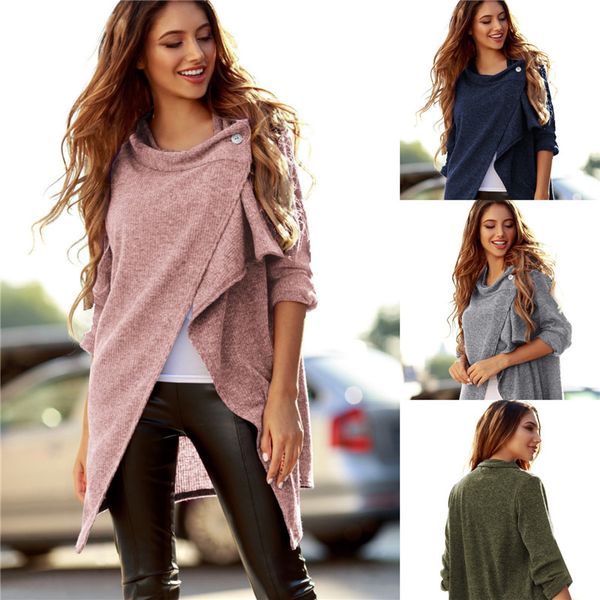 

solid color womens designer sweaters fashion loose personality single button womens cardigan sweaters casual females clothing, White;black