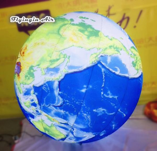 2019 Customized Lighting Inflatable Earth Planets 2m 3m Diameter Hanging Globe Model Balloon For Science Museum And Party Event Decoration From