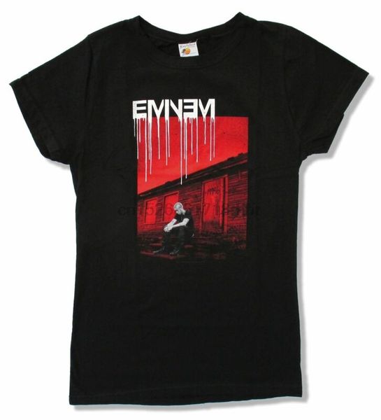 

eminem red house girls juniors black t shirt new em hip hop slim shady, White;black