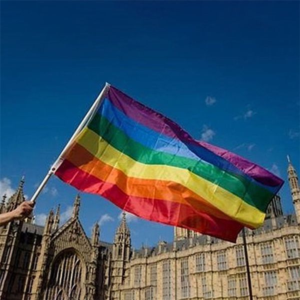

3x5ft 90x150cm rainbow flags and banners lesbian gay pride lgbt flag polyester colorful flag for decoration