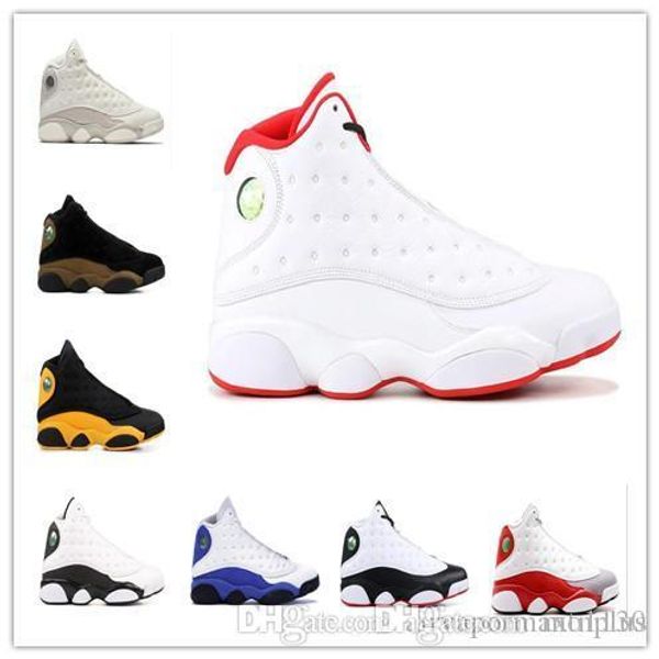 

wholesale 13 bred chicago flint atmosphere grey men women basketball shoes 13s he got game melo dmp hyper royal sneakers