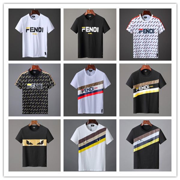 

new 2019 Fashion Design Brand Men's Casual Cotton Snake and stripe short sleeve T Shirts #885212