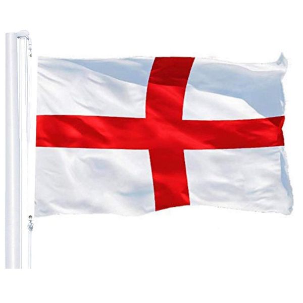 Bandeira da Inglaterra 0,9 x 1,5 m Venda imperdível Bandeiras nacionais do país inglês feitas por poliéster 68D, frete grátis