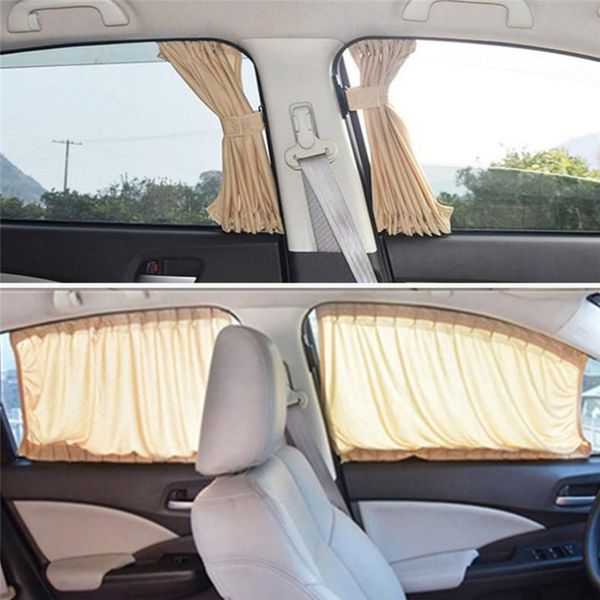 

2pcs/set new auto windows curtain sun visor blinds cover aluminum alloy elastic car side window sunshade curtains car-styling