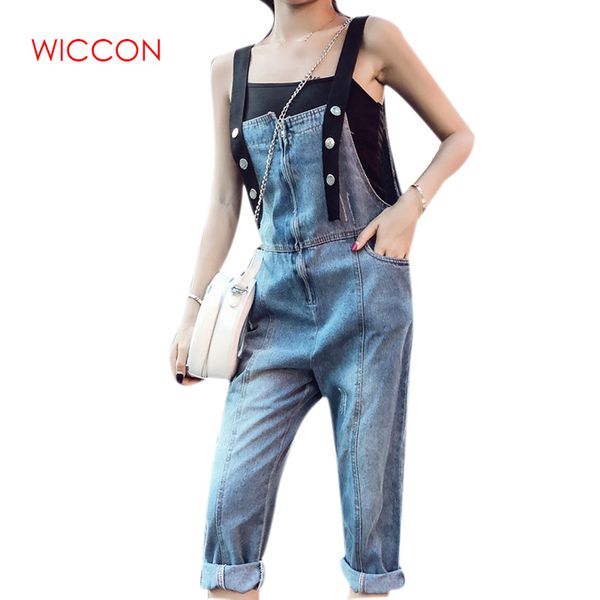 

summer jumpsuits women korean style new loose students thin casual womens denim jumpsuit strap denim all-match jeans bodysuits, Black;white