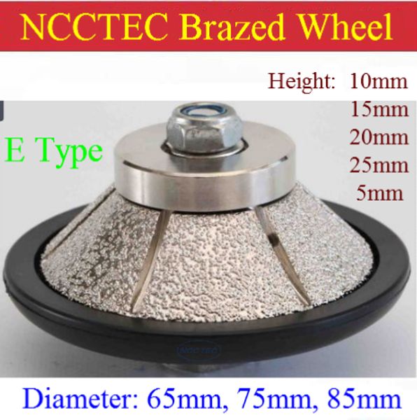 

е тип форма [65мм * 5 мм / 10 мм / 15 мм / 20 мм скос] алмаз вакуум паяной рука профиль формирование колесо гранит фреза