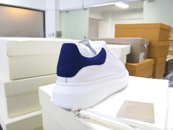 

new designer shoes fashion luxury women shoes men's leather lace up platform oversized sole sneakers white black blue casual shoes with