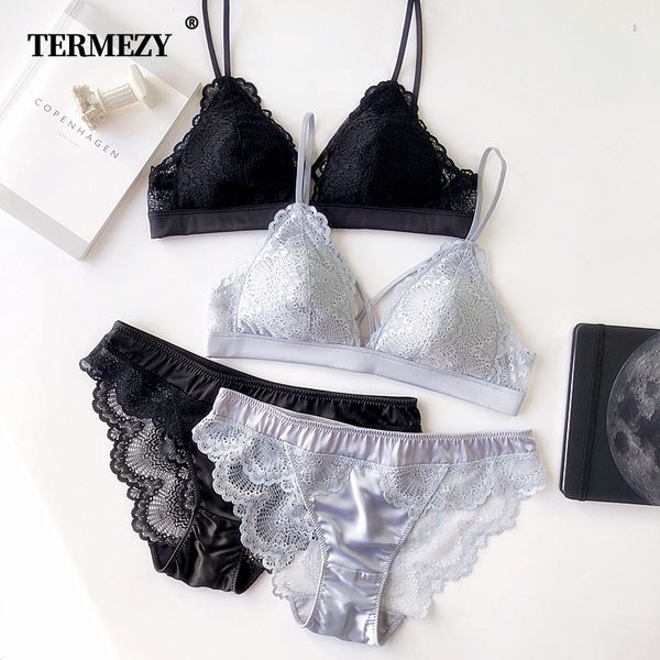 

thin cotton women lingerie embroidery lace underwear sets bra set 3/4 cup brand intimates bra & brief set, Red;black
