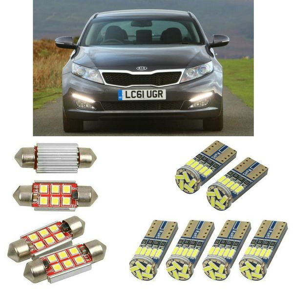 

interior led car lights for kia optima sedan 2010 bulbs for cars license plate light 8pc