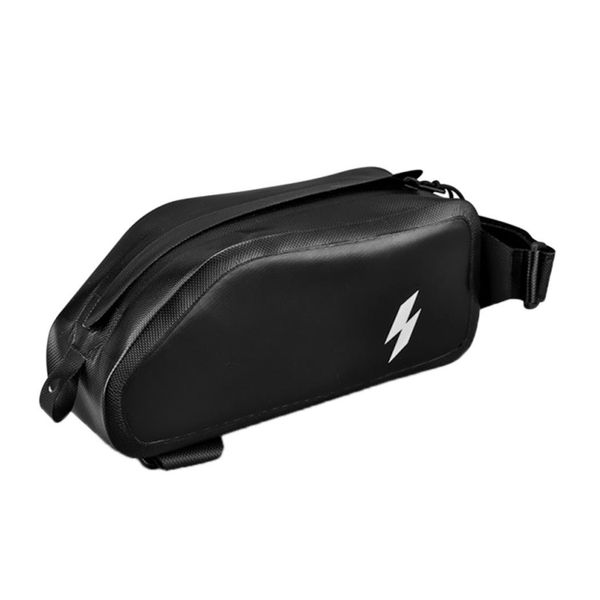 

1l cycling road bike road bike waterproof black zipper frame bag