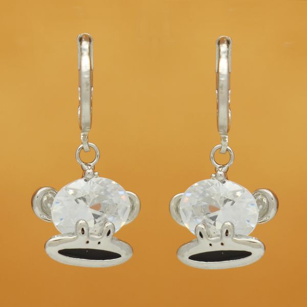 

fashion charm jewelry female personality alloy zircon earrings wholesale, Silver