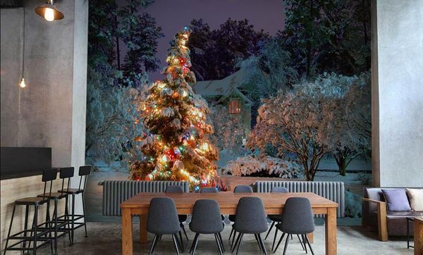 

self-adhesive] 3d christmas tree 8626 wall paper mural wall print decal murals