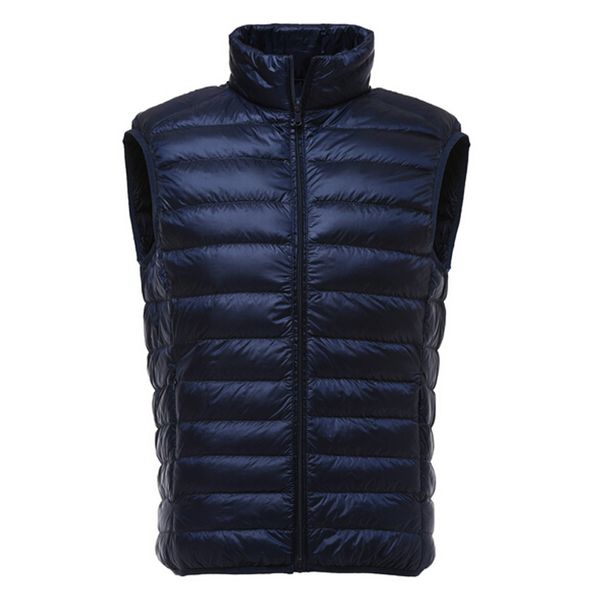 

diwish 2019 vest men winter duck down vest mens casual sleeveless jackets ultralight 90% vests mens new outwear waistcoat, Black