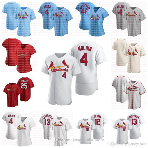 

4 yadier molina 2020 cardinal jerseys 46 paul goldschmidt matt carpenter paul dejong carlos martinez marcell ozuna wong dexter fowler jersey, Blue;black