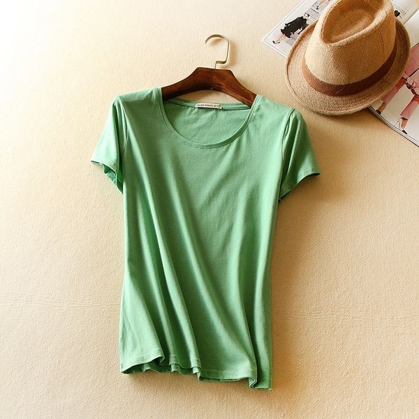 

non-return round collar duan xiu women's solid color comfortable coat t-shirt slim breathable versatile t-shirt women's top, White