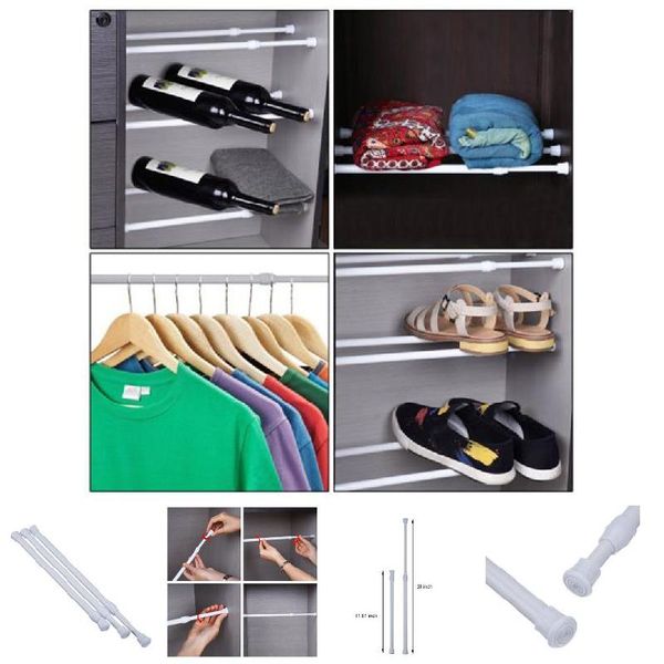 

curtain rail pole rod tension high carbon steel extendable for bathroom j99store