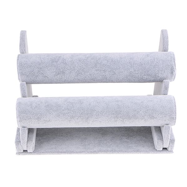 

2-ярусы стенд браслет ожерелье часы держатель стеллаж для выставки товаров дисплей ювелирных изделий, Pink;blue