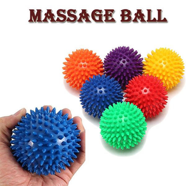 

pvc spiky massage ball trigger point hand foot pain stress relief fitness accessories muscle relax ball 6 colors