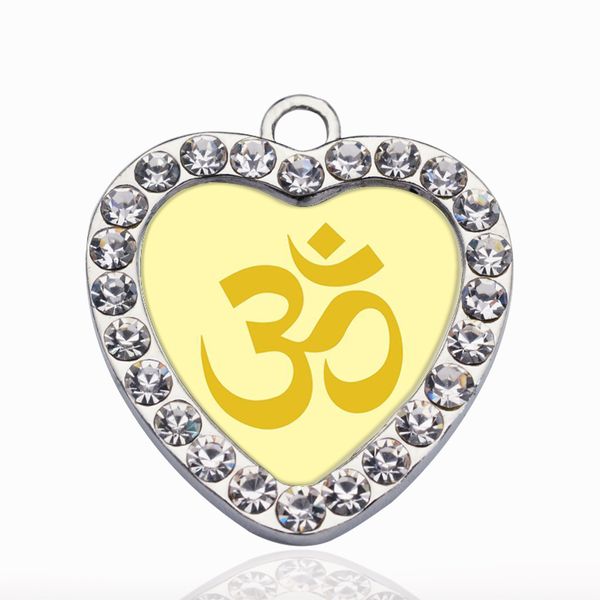 

om yoga circle charm charms pendants alloy pendant fit for women bracelet & necklace jewelry accessories making, Bronze;silver