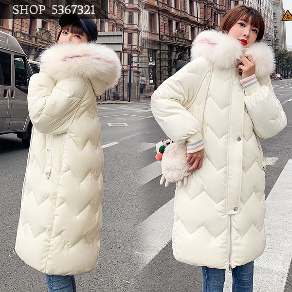 

cotton-padded clothes woman 2019 winter thickening easy fat mm pleuche down cotton suit-dress loose coat, Black
