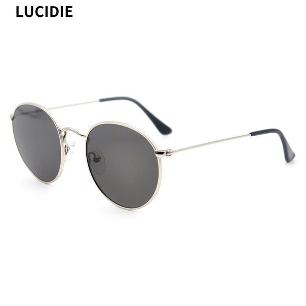 

lucidie 2020 retro round sunglasses children classic design sun glasses for boys girls alloy eyeglasses fashion kids eyewear, White;black