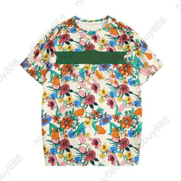 

2020 designer luxury mens spring summer clothes simple classic letter embroidery striped flowers t-shirt fashion t shirts tshirts casual tee, White;black