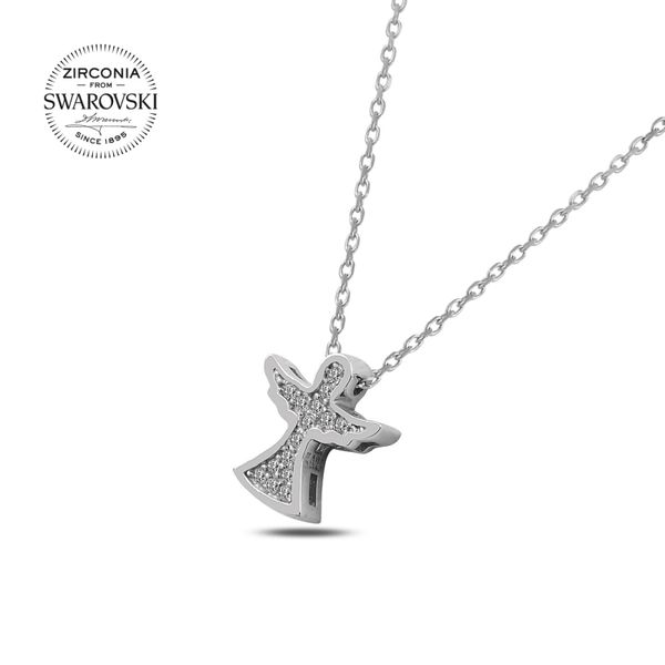 

silver 925 sterling zirconia stone fairy necklace